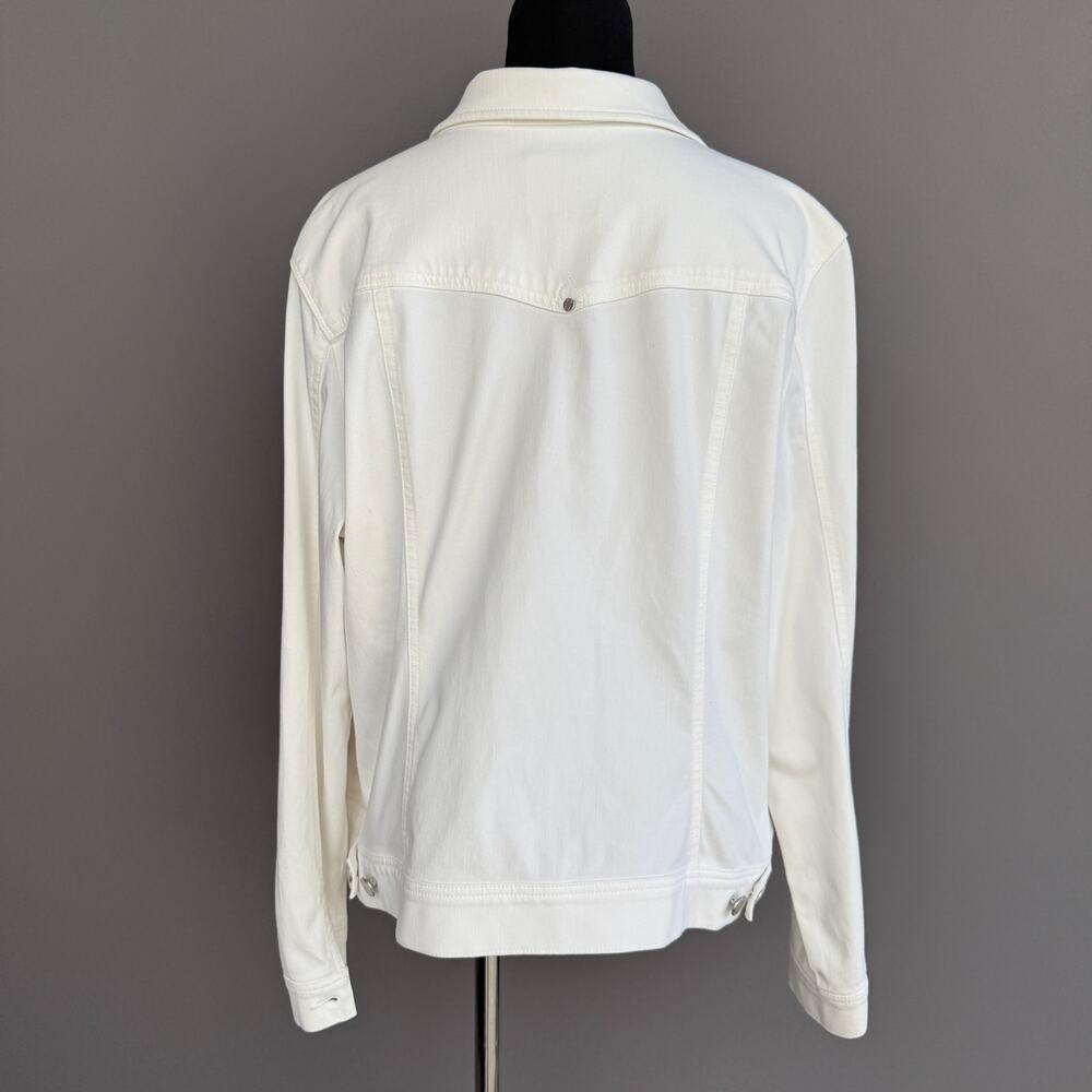 Womens Liverpool white stretch denim jacket - jean jacket - size XL - Picture 11 of 13